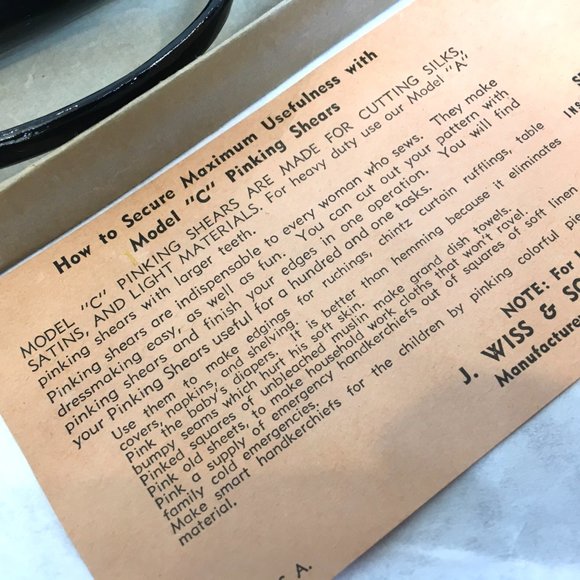 WISS Pinking Shears Scissors Model C in Original Box Vtg - Picture 6 of 14
